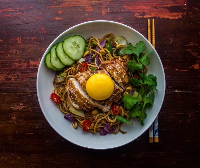 Quick Hoisin Chicken with Ginger Scallion Noodles