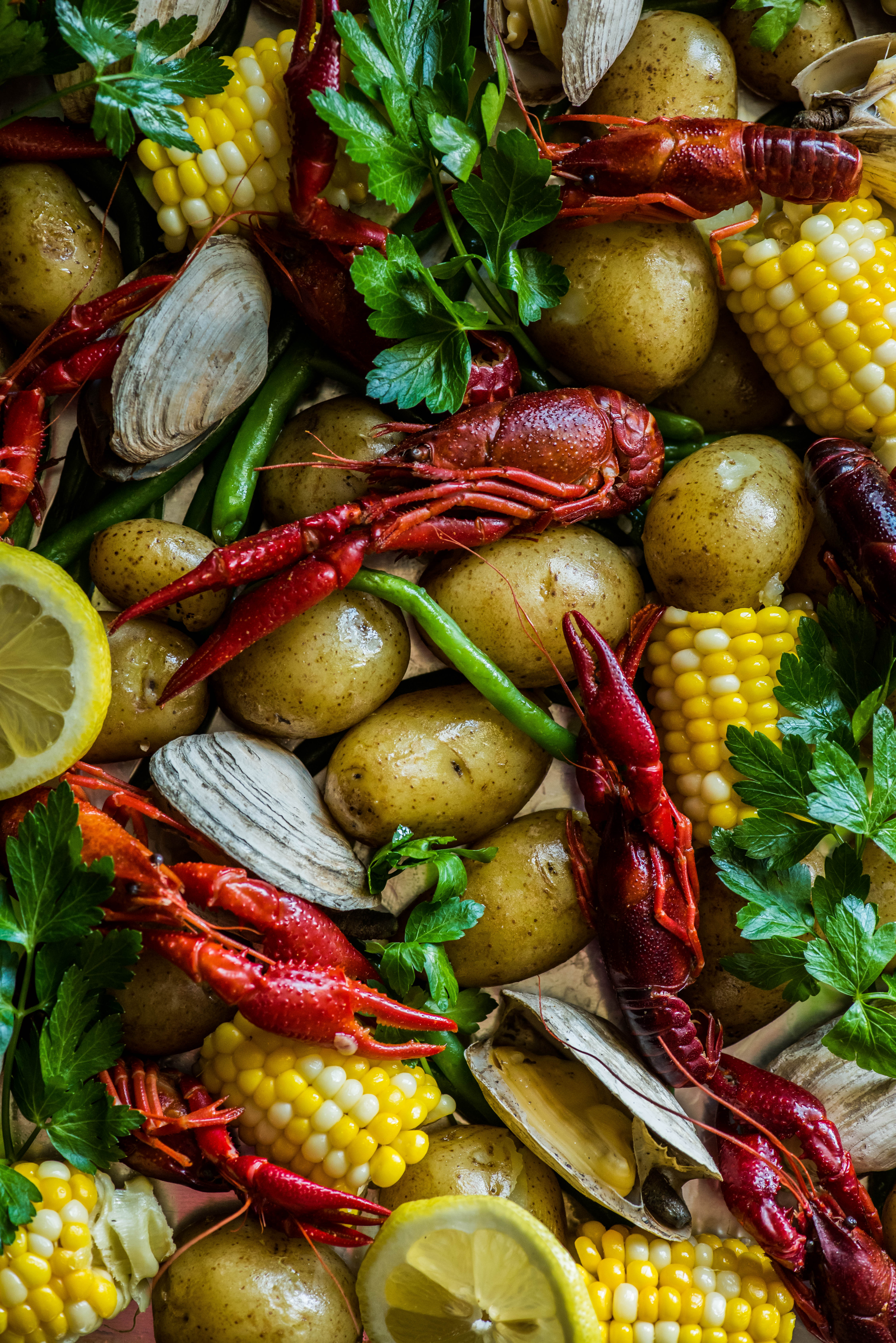 Seafood Boil with Crawfish & Clams