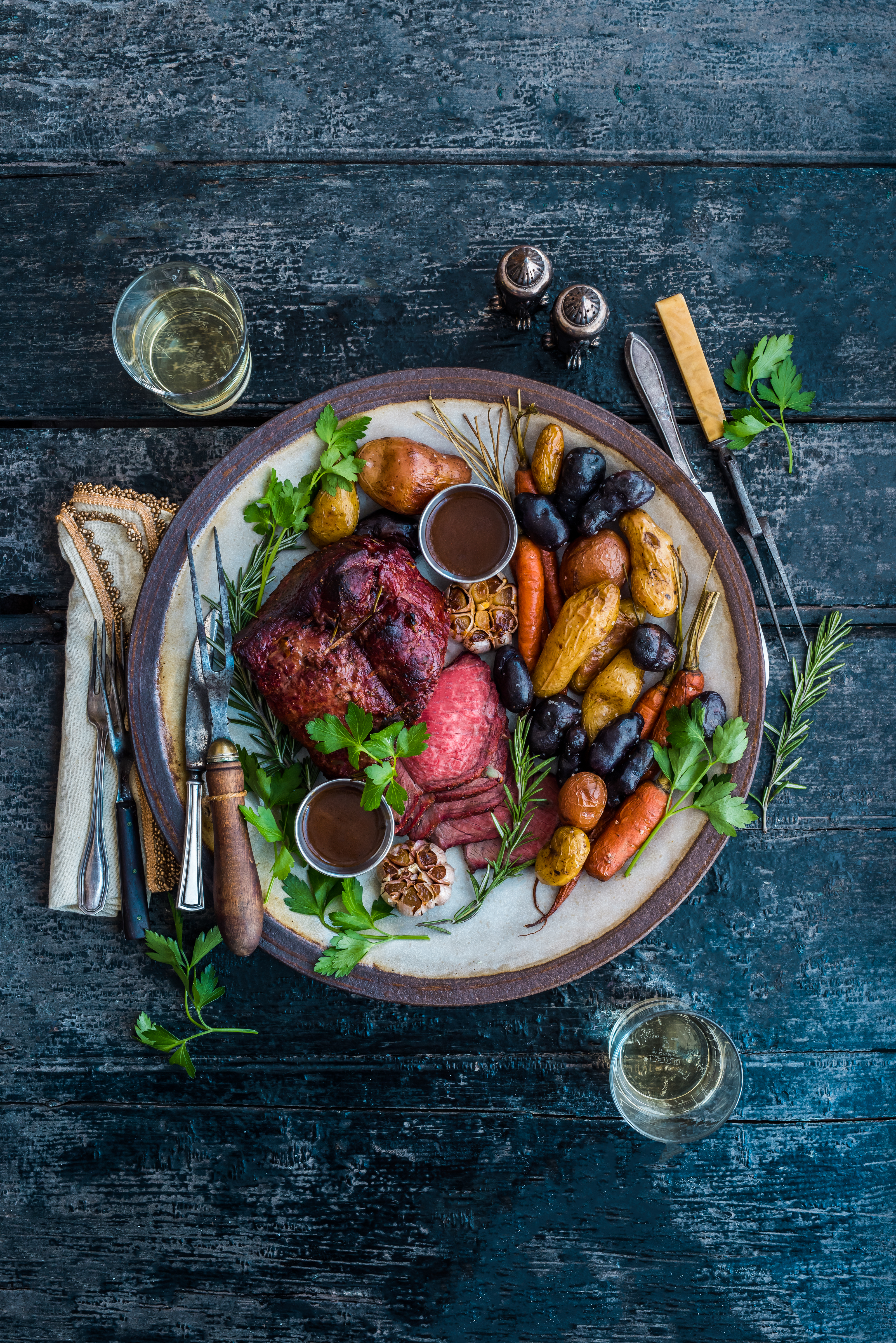 Smoked Rosemary Garlic Beef Roast