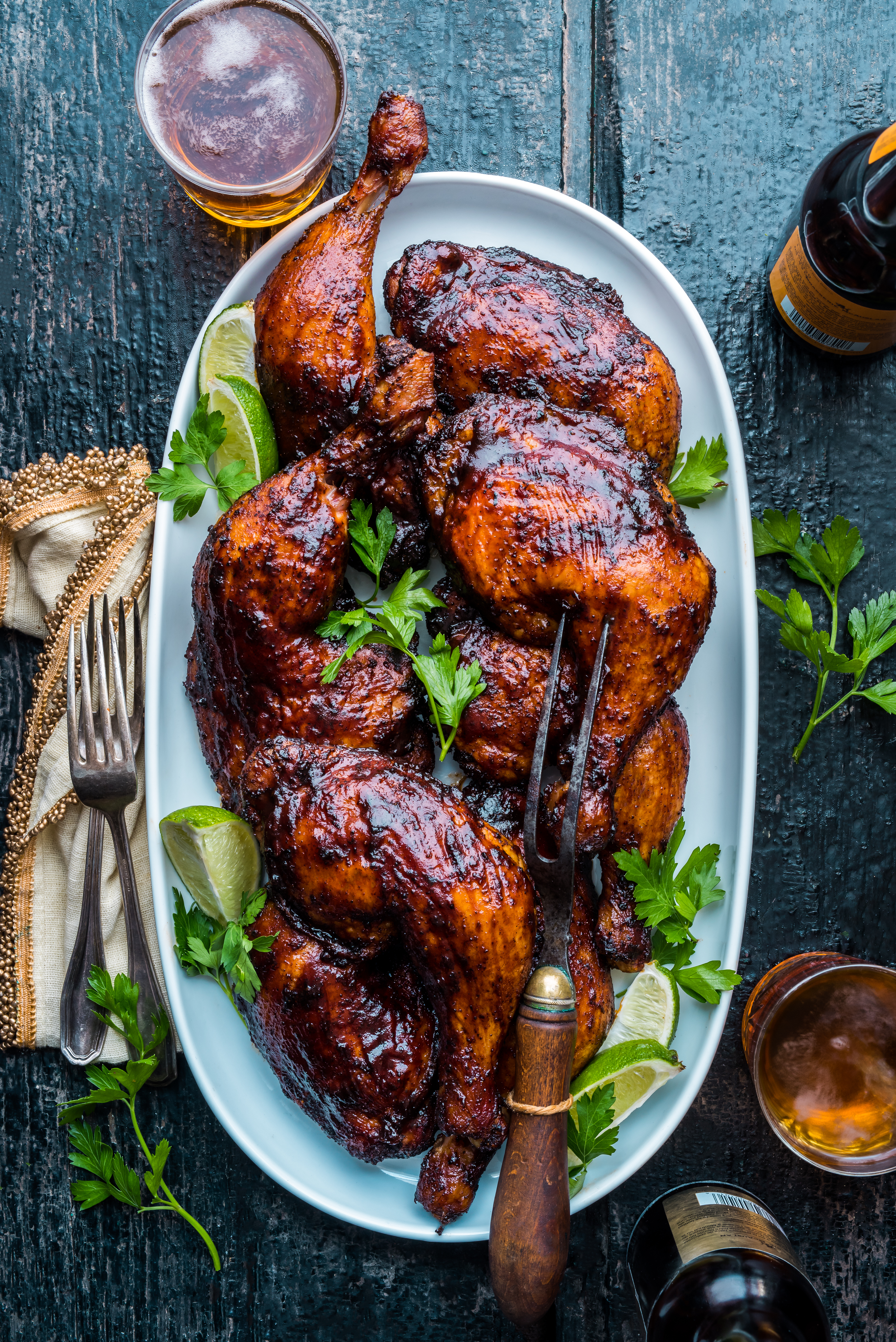 Ancho Chili Smoked BBQ Chicken Legs