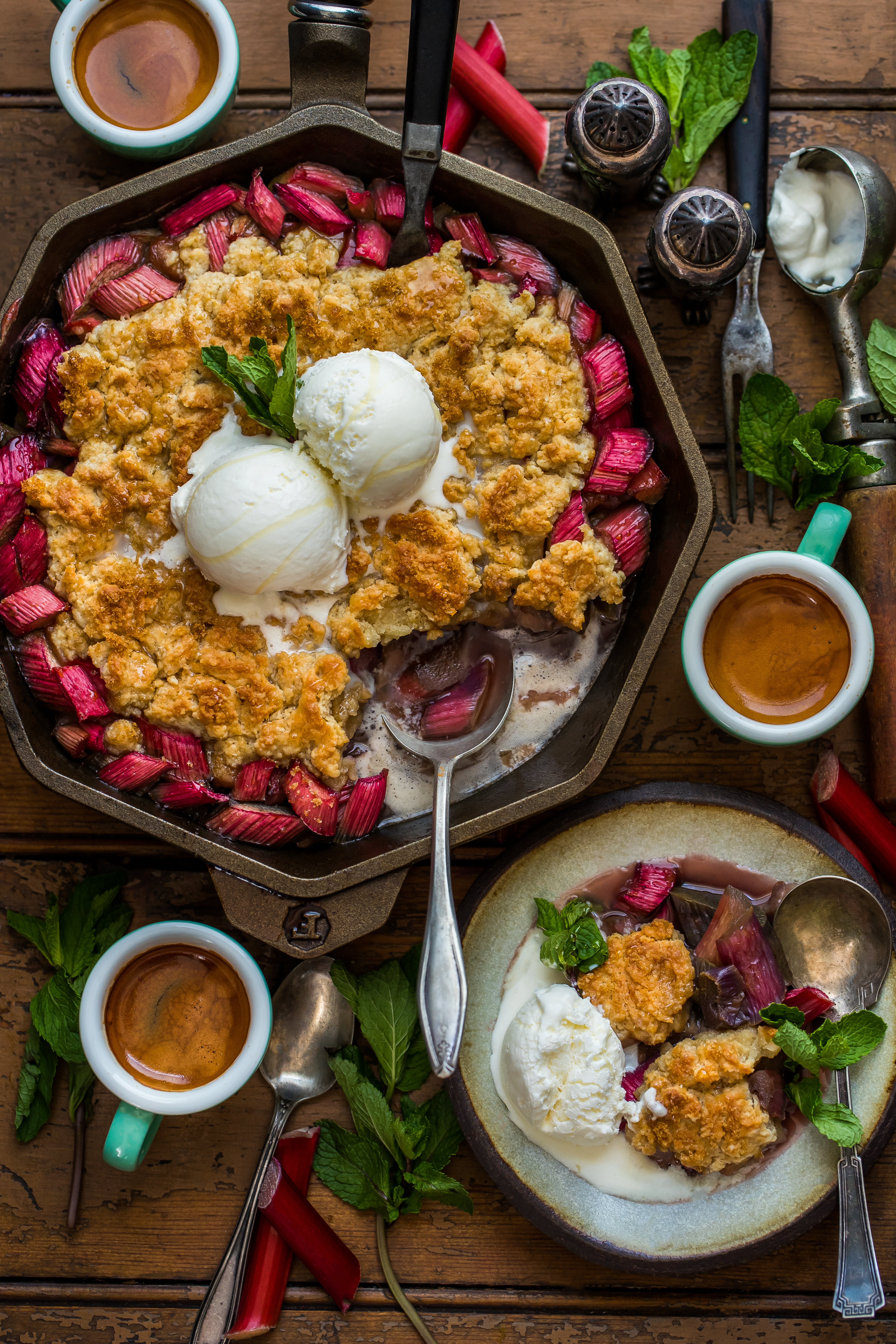 Lemon Rhubarb Cobbler