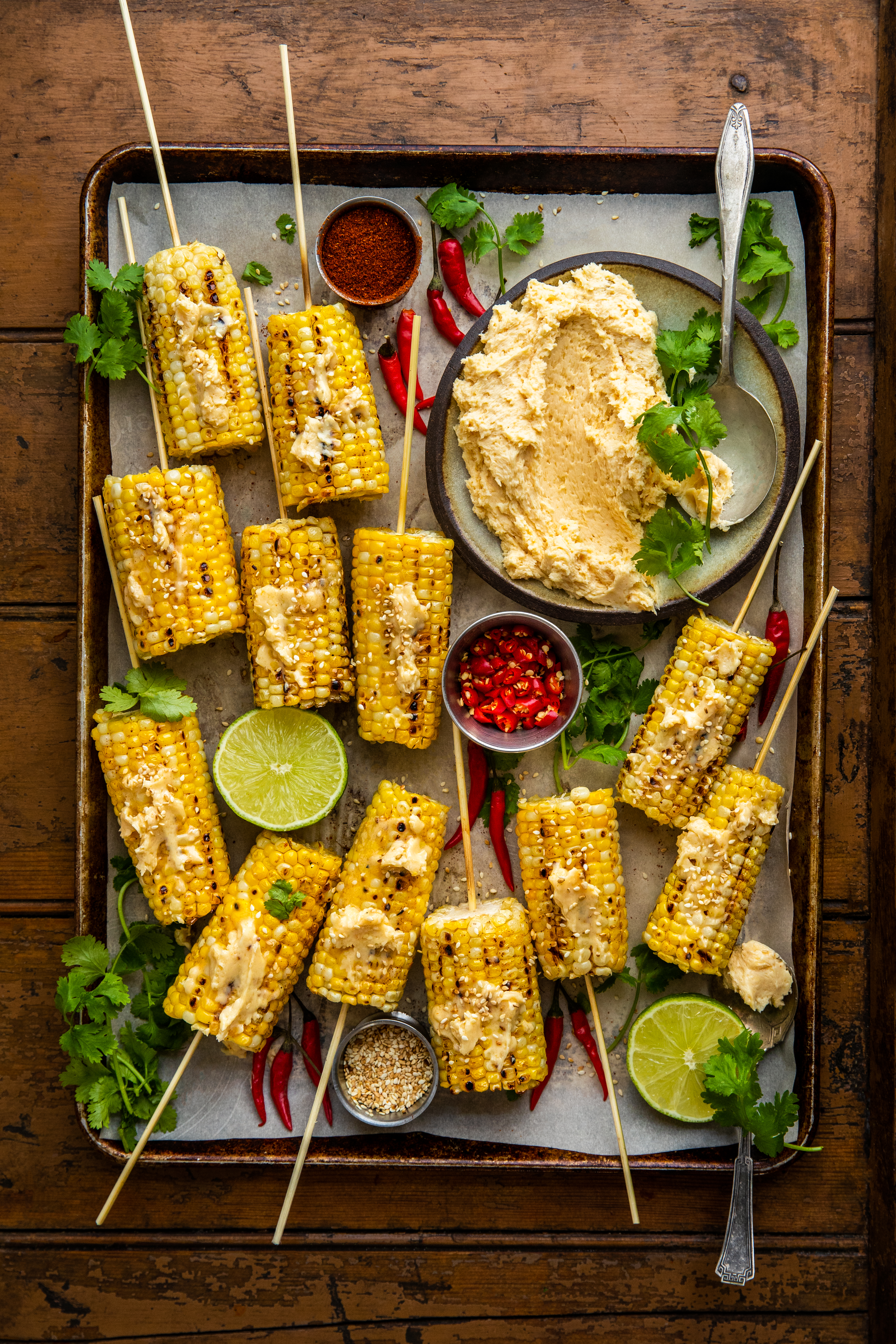 Grilled Corn with Whipped Miso Butter