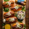 Field Roast Italian Garlic & Fennel Sausages with Fennel Slaw & Spicy Mustard Sauce