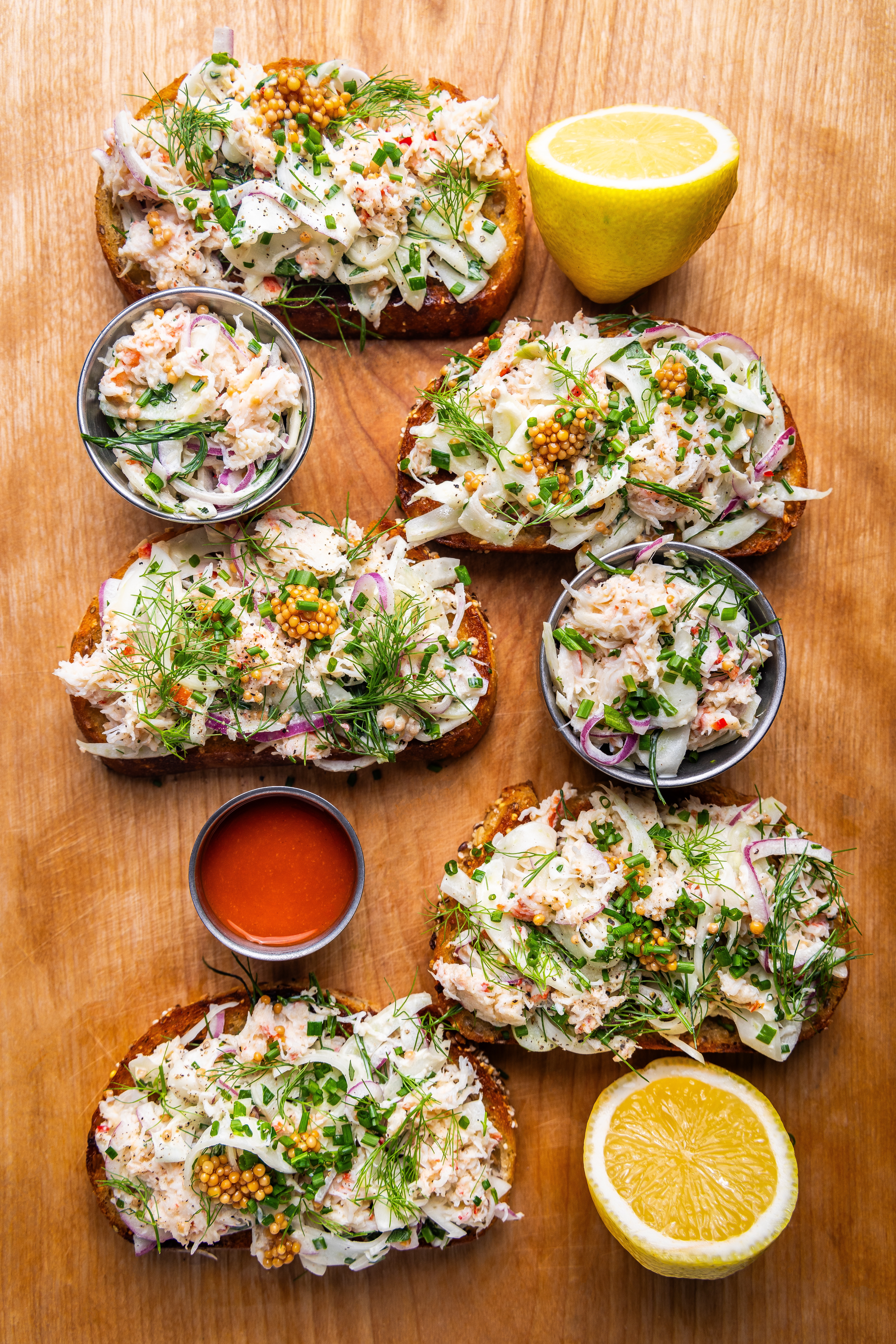 Snow Crab & Fennel Chili Toast