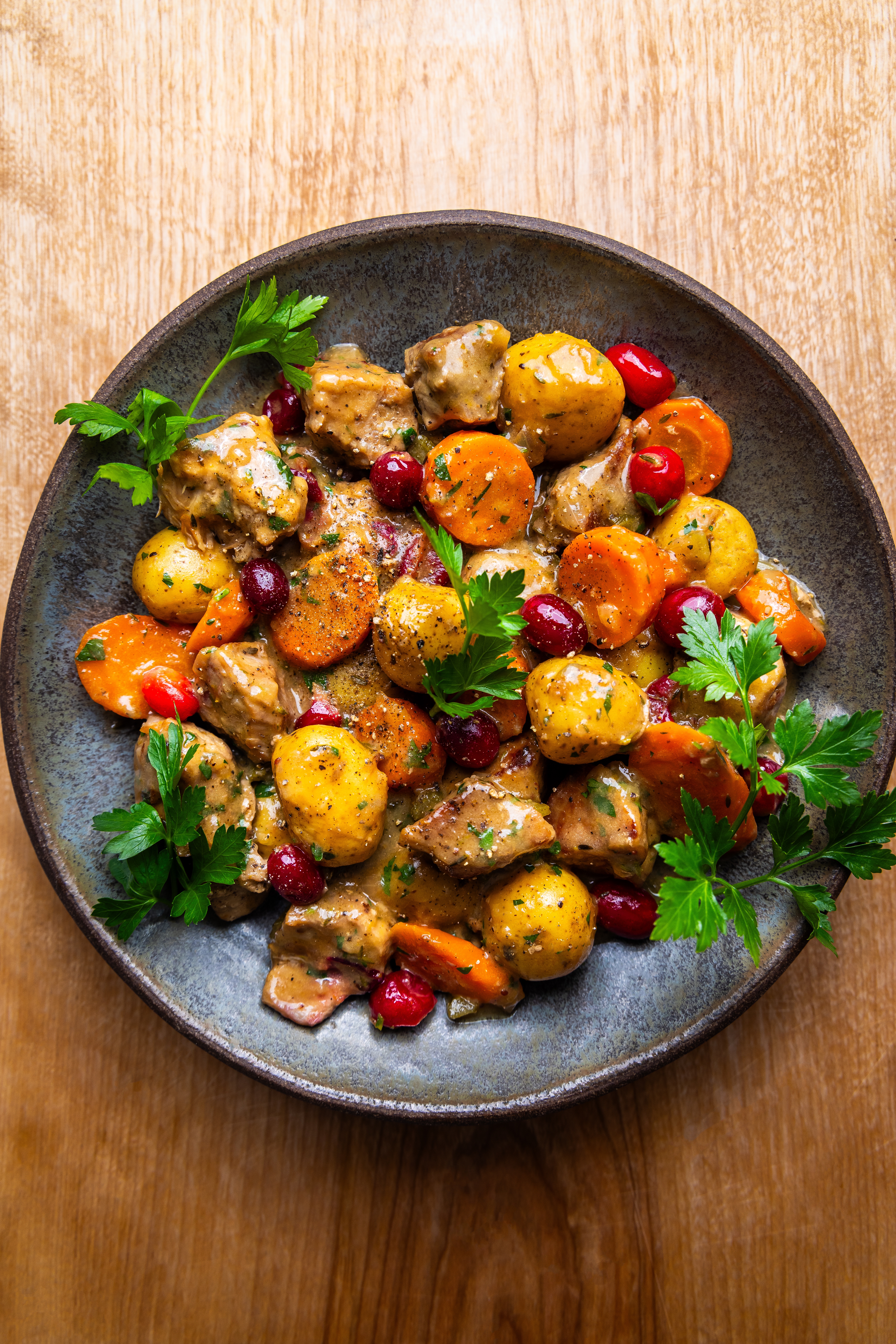 Pork, Cranberry, & Cider Stew